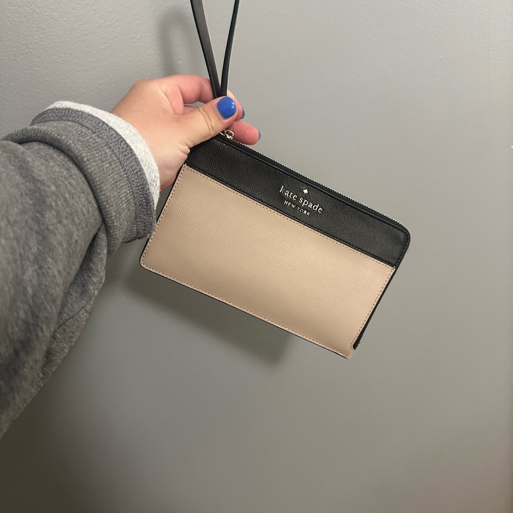 Kate Spade Black and Tan Clutch
